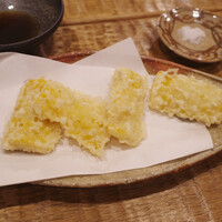 浅草 ひら山 - とうもろこしの天ぷら(800円)