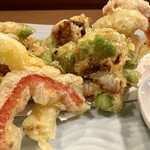 Sengyo To Unagi Seiryuu Mangetsu Noge - 鰻と枝豆の天ぷら