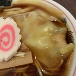 Chuuka Soba Suzunoya - ワンタンメン（大盛り、薬味玉ねぎマシ）…税込700円+100円＝800円