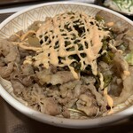 すき家 - 高菜明太マヨ牛丼ライト ・お肉大盛り