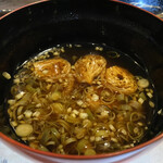 松寿司 - 茗荷とネギの赤出汁