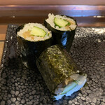 松寿司 - 牛蒡の漬物と胡瓜の細巻