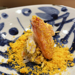 鮨 奥 - 毛蟹に黄身酢