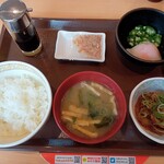 すき家 4号紫波店 - まぜのっけ朝食（ごはんミニ）