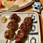 炭火焼鳥　田むら家 - キモにつくね（タレ）