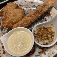 割烹本山サカナ - 大海老とすずきの麹漬けカツ盛りの膳（税込 1,880円）評価＝○