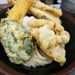 讃岐うどん 磯崎 - 天麩羅ぶっかけ大盛り