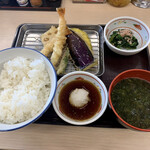 天丼・天ぷら本舗 さん天 - ◆ 海老天ぷら定食 ¥600-