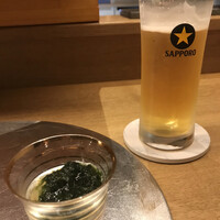 鮨 たかせ - ビールとわかめ…だったかな