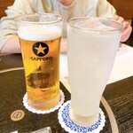 Denenchoufu Washoku Onoda - 生ビール＆すだちサワー