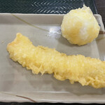 はなまるうどん - いか天　130円  半熟卵天　120円