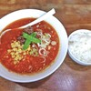担々麺屋 大学前店 - コーン担々麺（太麺・激辛）＆ ライス（無料サービス）
