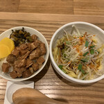 茶麺房 貴勇 - 魯肉飯(小)+ハーフ汁無し坦々麺　¥880