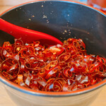 一〇そば - 鷹の爪が嬉しい