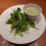 Bar Dondada - セットのサラダとスープ