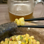 口福吉祥 喜喜龍 - とうもろこしの塩漬け卵炒め アップ