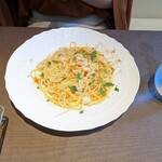 リストランテサリータ - つぶ貝と小柱、カラスミのスパゲッティ