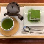 Nihoncha Kimikura - 抹茶ティラミスセット（深蒸し煎茶庵）＠日本茶きみくら本店（2021年3月某日）