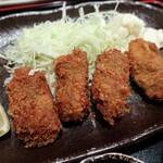 Sakanaya Shun - ・「本日のフライ定食 牡蠣フライ(¥1100)」のアップ。