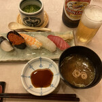 江戸前 寿司儀 - にぎり、味噌汁