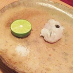 天現寺小野 - 鱧の炙り