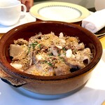 ジョンティ - 本日のモツ料理(豚の食道と胃の塩煮込みのカレー風味パン粉焼き)