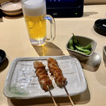 Torizamurai - 生ビール & ぽんぽち