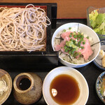 Inakura - ミニネギトロ丼セットのお蕎麦大盛り　¥1,250