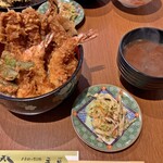 Shokutsuudo Koro Tempura Tenshou - えびあなご天丼