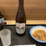 松屋 - ビール中瓶＋牛皿