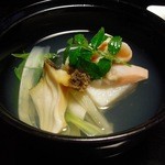 しのはら - ほたてしんじょう　あわび、はまぐり、うるいのせ