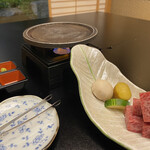 日本の宿 古窯 - どんなに立派なお肉でもこの固形燃料で、素人が焼いたら…