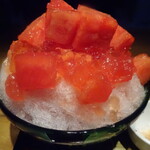 慈げん - 氷の下は　ほぼスイカの実です　ゴロゴロ