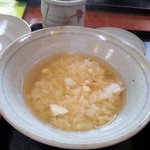 季禅房 - 最後はご飯に土佐ジロ―鍋のスープを入れて