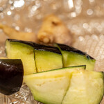 うを徳 - 2022.7 谷中生姜と水茄子の糠漬け