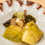 うを徳 - 2022.7 大洗460gサイズ蒸し黒鮑と京都青茄子