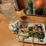 炭火焼鳥　田むら家 - 焼酎水割りに変更