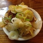 特麺コツ一丁ラーメン - おつまみ（チャーシュー片とメンマ） 100円