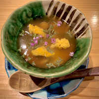 George - 蓴菜と雲丹の餡かけ茶碗蒸し