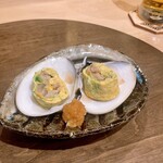 乙味 あさ井 - これはしっとりジューシーなあおさ入り出汁巻に贅沢なプリプリで甘い大蛤