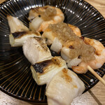 Torikushi Ippa - 胸肉のねぎまとガーリックシュリンプ