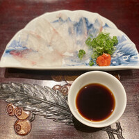 日本料理 つるま - 天然あこう薄造り