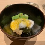 鮨 行天 - 糸もずくと白オクラのトロロご飯