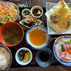 大山 - 料理写真:お刺身と天ぷらの定食