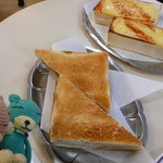 珈琲専門店 エース - 海苔トーストとチーズトースト。