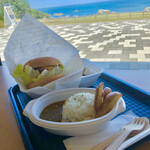 海カフェ たねさし - お子さまカレー、チーズバーガー