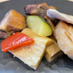 中華そば 深緑 - 乾燥メンマと夏野菜のピクルス風