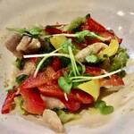 宵ノねこ - 恵那どりと夏野菜のガーリック炒め(ハーフ)