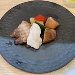 中華そば 深緑 - 「らの道DECADE 中華そば 四つ葉×鉢ノ葦葉」＜混血＞肉プレート