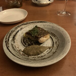 雲場亭 - 美味しい鯉です。茄子のピューレ付き